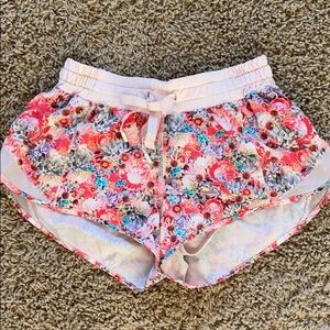 Lululemon Pink Floral Shorts